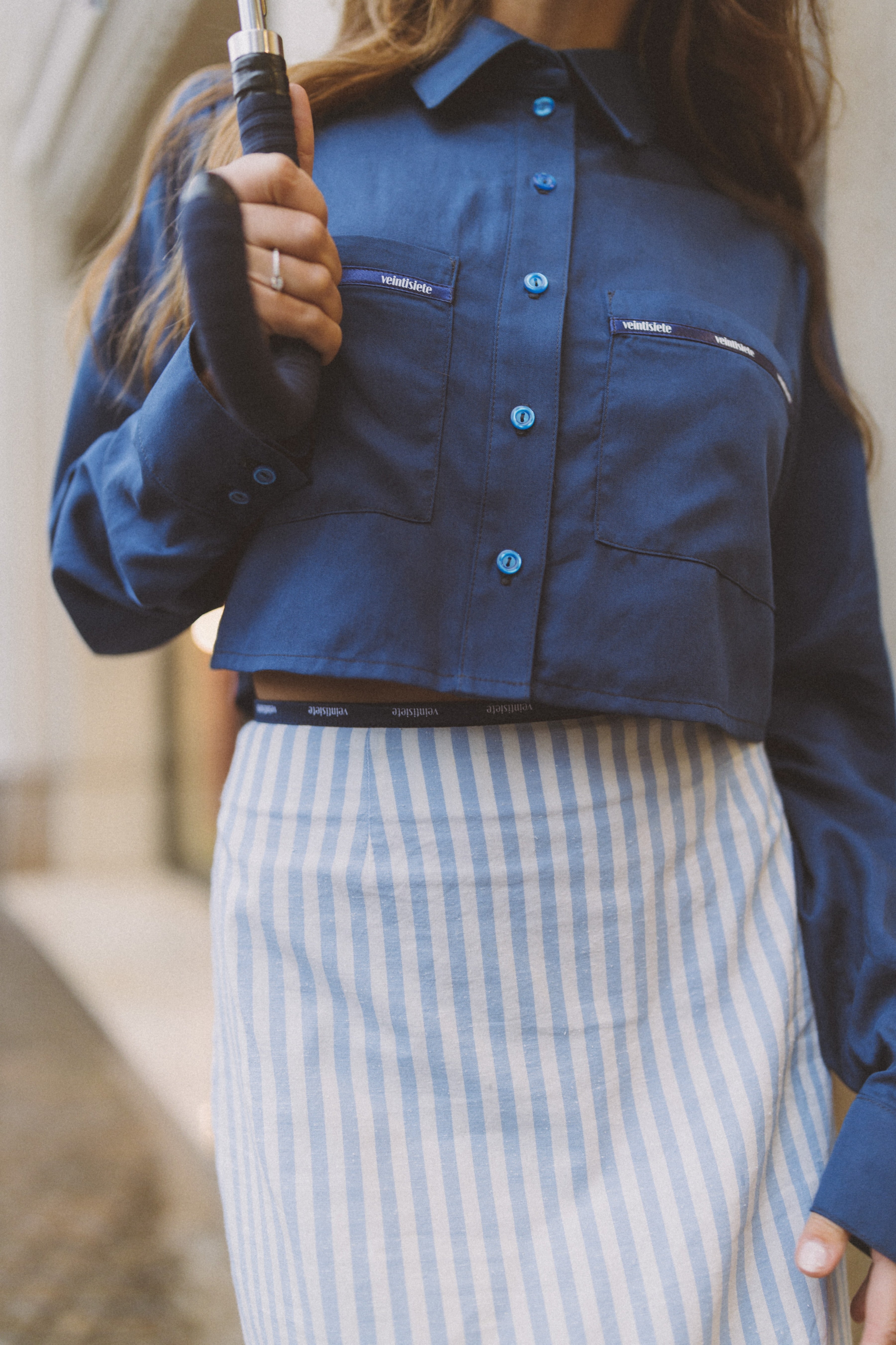 Striped Midi Skirt