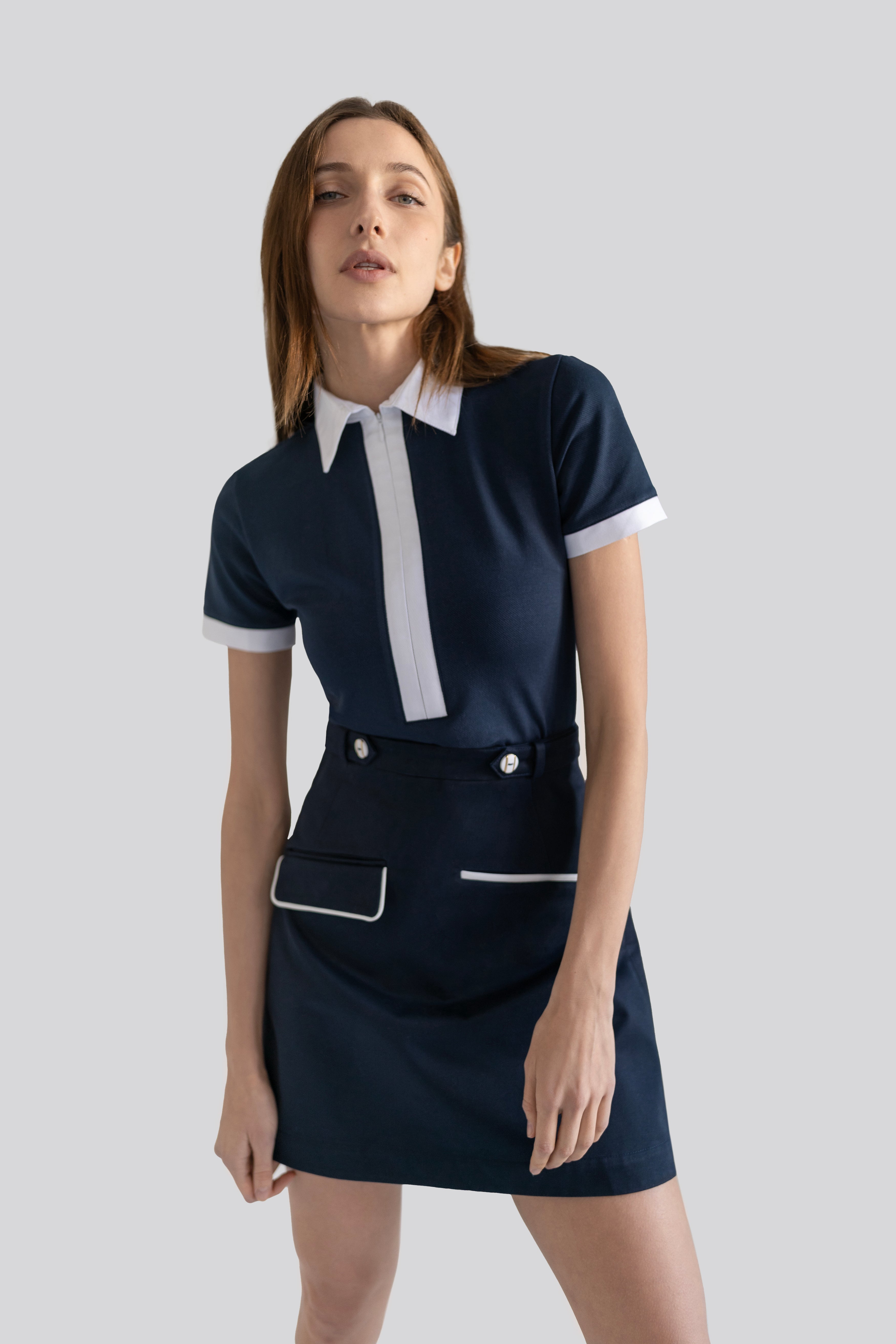 Women's Polo Navy-Blue Shirt