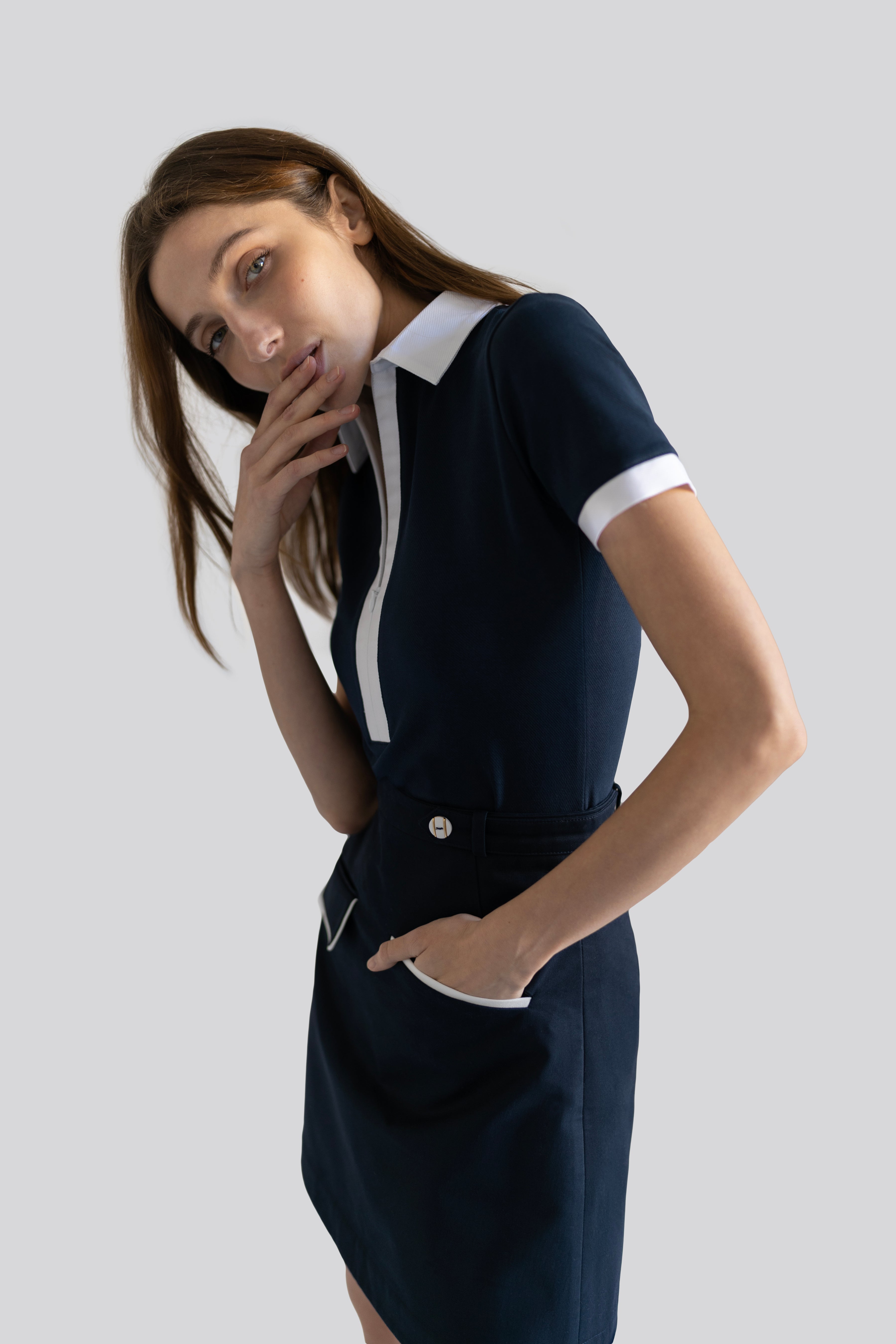 Women's Polo Navy-Blue Shirt 